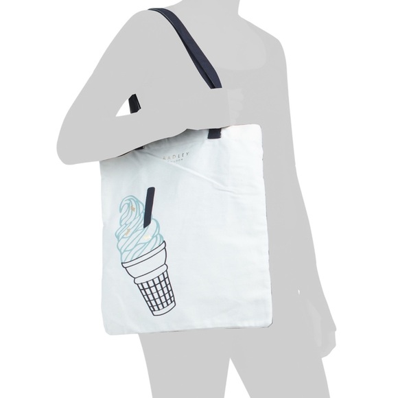 RADLEY LONDON Pierside Medium Tote NWT Ice Cream Cone with Doggie Sprinkles - Picture 2 of 8